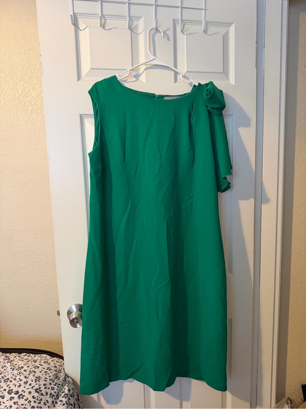 Jessica London Emerald One-Shoulder Midi Dress